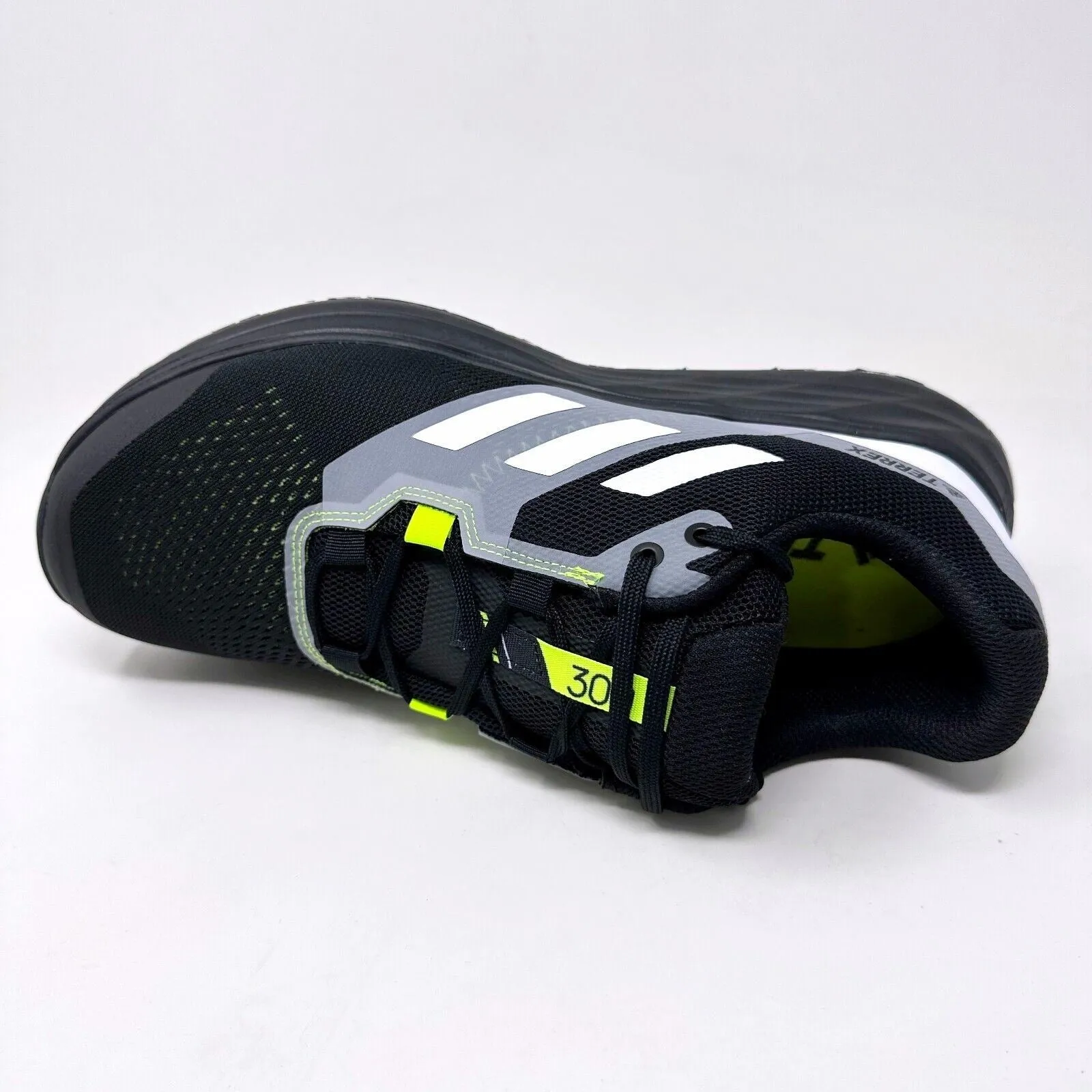 Adidas Terrex Two Flow Black White Yellow Mens Trail Running Sneakers FW2582
