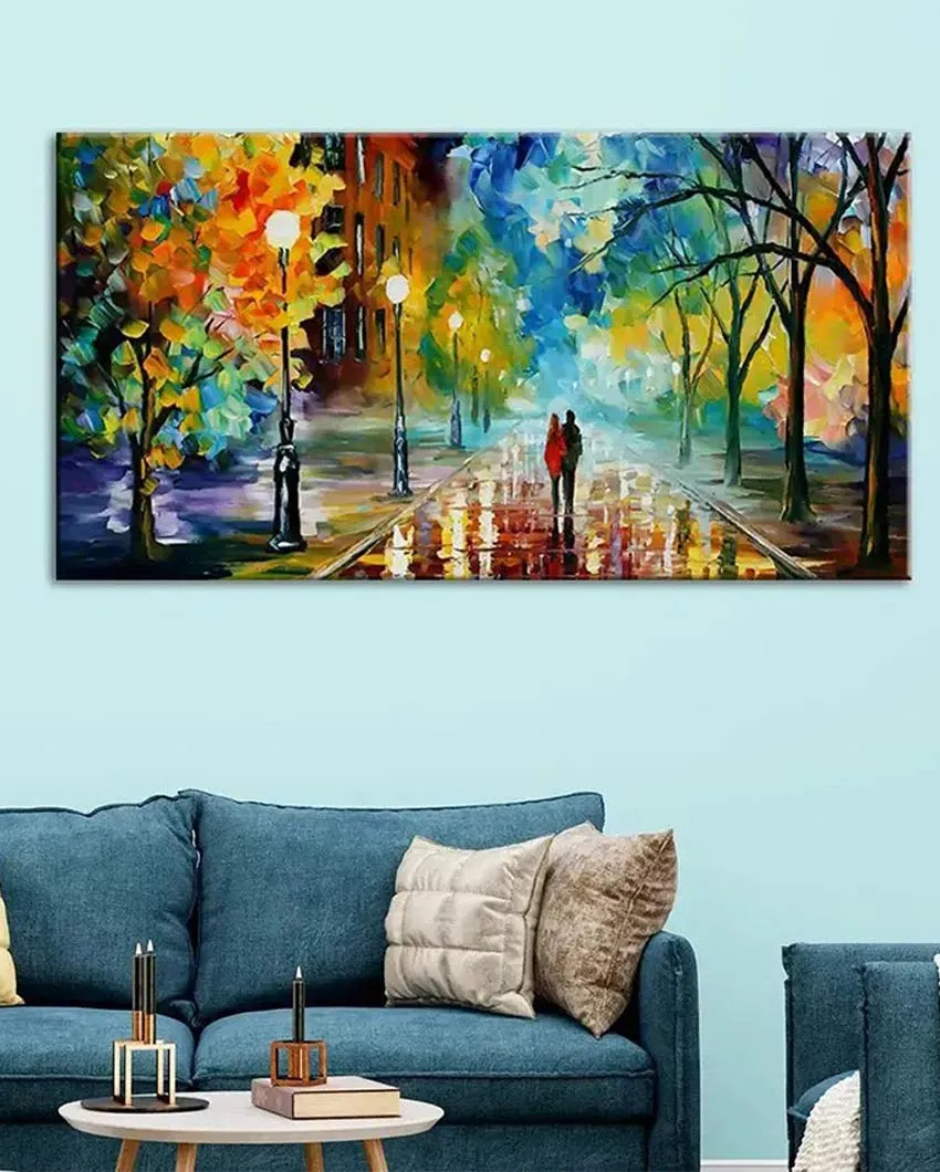 An Evening Stroll Wall Painting | 48 x 24 inches