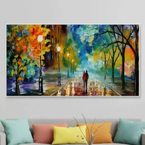 An Evening Stroll Wall Painting | 48 x 24 inches