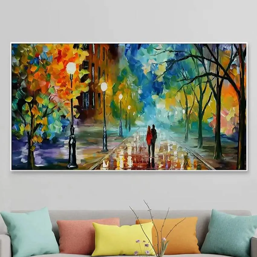 An Evening Stroll Wall Painting | 48 x 24 inches