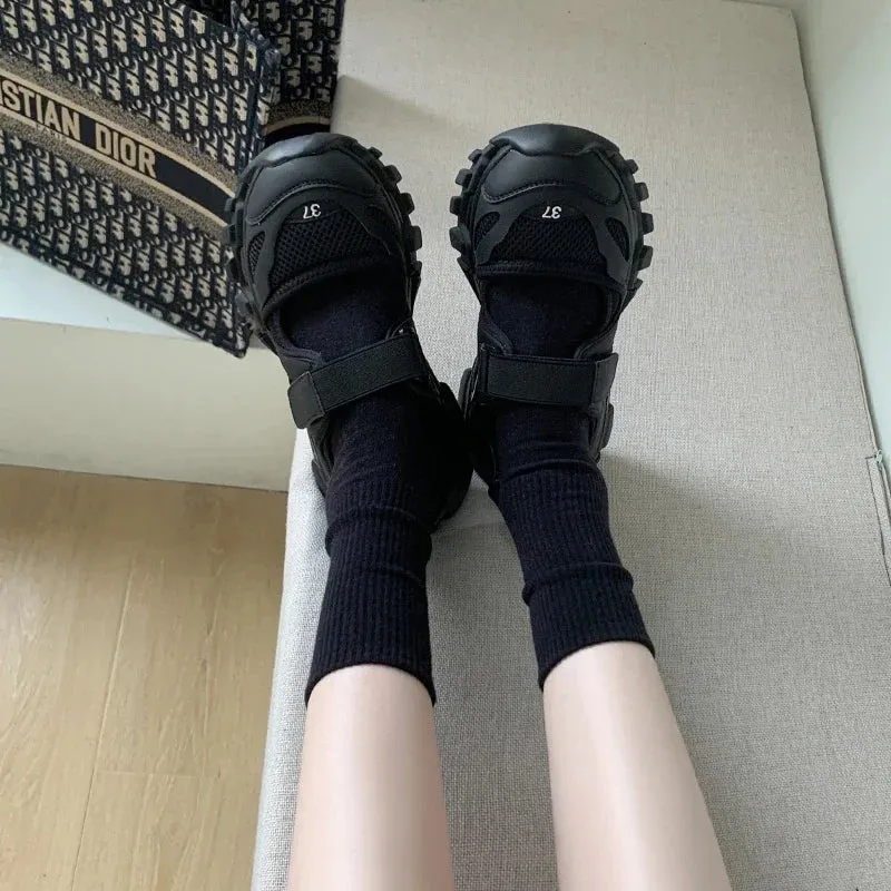 binfenxie Women Sport Sandals Wedge Hollow Out Women Sandals Outdoor Cool Platform Shoes Women Beach Summer Shoes New Footwear