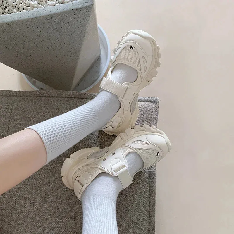 binfenxie Women Sport Sandals Wedge Hollow Out Women Sandals Outdoor Cool Platform Shoes Women Beach Summer Shoes New Footwear