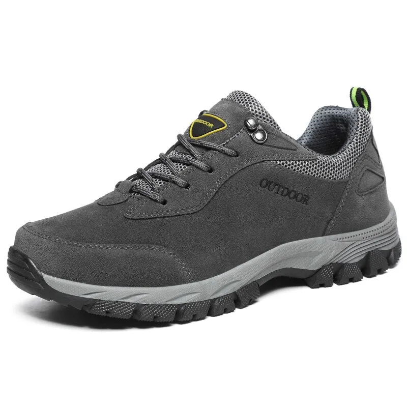 Brand Original Men&#39;s Hiking Shoes Suede Leather Sneakers Man Outdoor Climbing Hunting Plus Size 49 Lace-up Male TennisBoot Plush