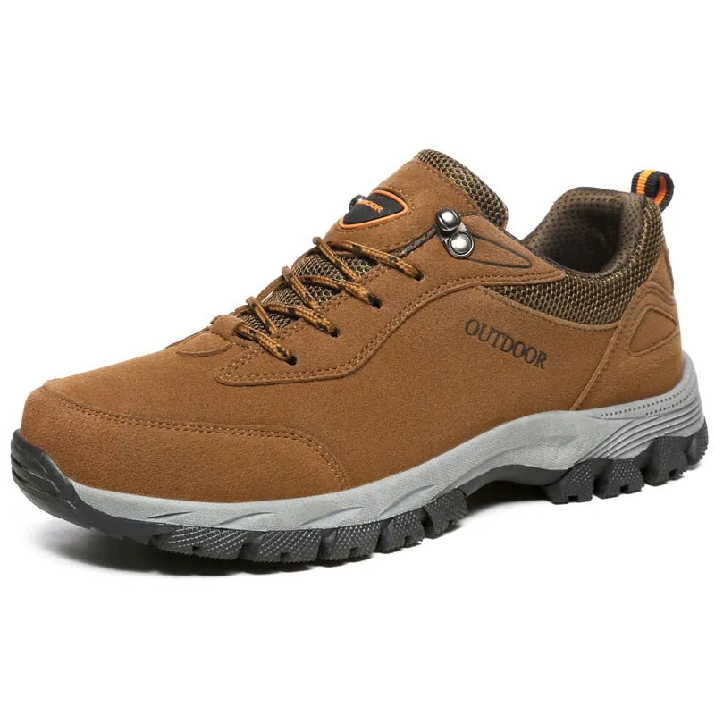 Brand Original Men&#39;s Hiking Shoes Suede Leather Sneakers Man Outdoor Climbing Hunting Plus Size 49 Lace-up Male TennisBoot Plush