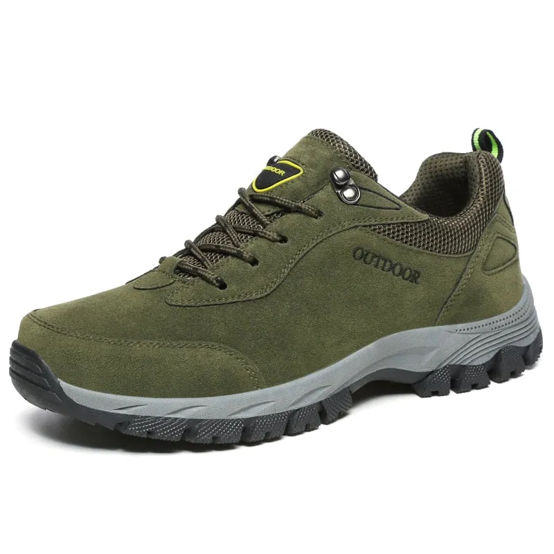 Brand Original Men&#39;s Hiking Shoes Suede Leather Sneakers Man Outdoor Climbing Hunting Plus Size 49 Lace-up Male TennisBoot Plush