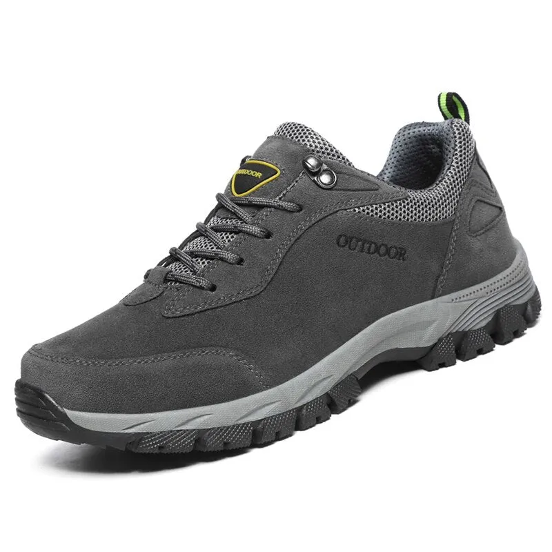 Brand Original Men&#39;s Hiking Shoes Suede Leather Sneakers Man Outdoor Climbing Hunting Plus Size 49 Lace-up Male TennisBoot Plush