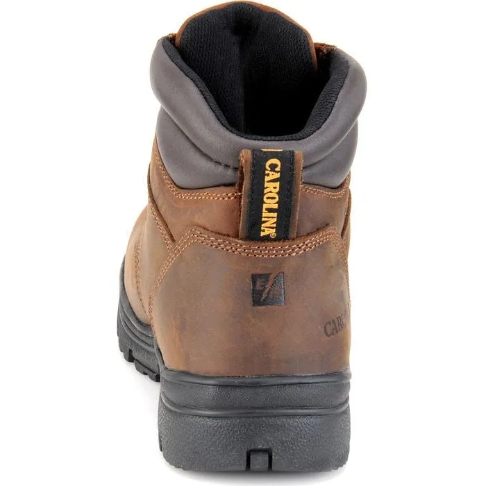 Carolina Men's Engineer 6" Soft Toe Waterproof Slip Resist Work Boot -Brown- CA3026