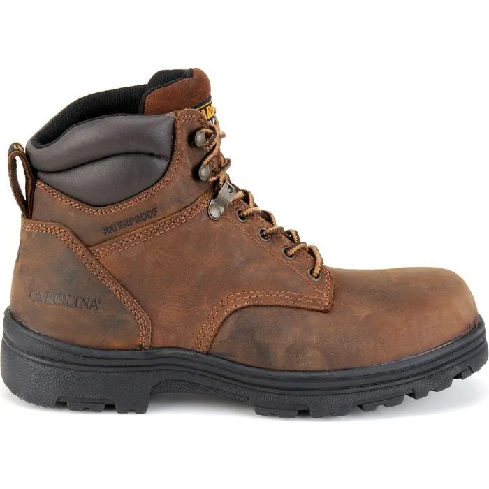 Carolina Men's Engineer 6" Soft Toe Waterproof Slip Resist Work Boot -Brown- CA3026