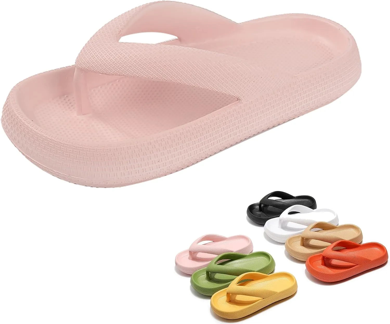 Cloudies Flip Flops for Women and Men, Summer Beach Cloud Pillow Slides EVA Comfy Bath Spa Walking Sandals