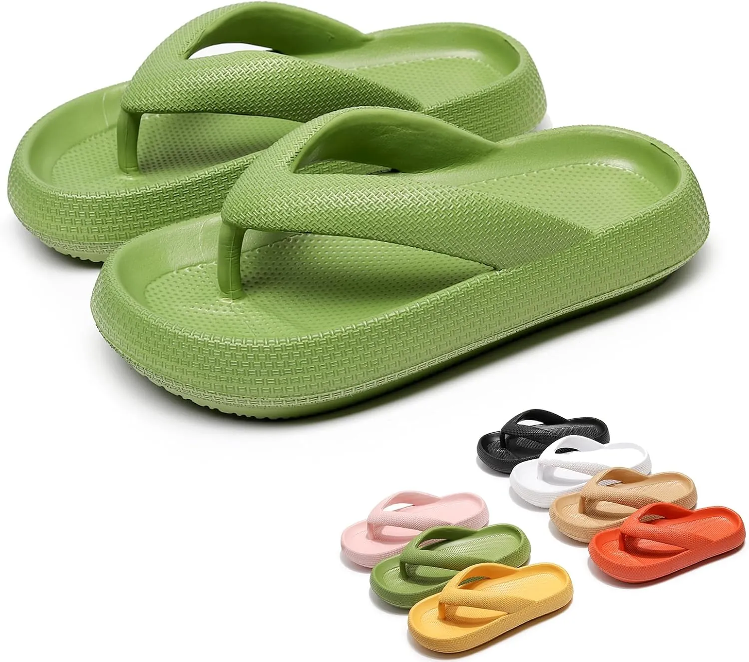 Cloudies Flip Flops for Women and Men, Summer Beach Cloud Pillow Slides EVA Comfy Bath Spa Walking Sandals