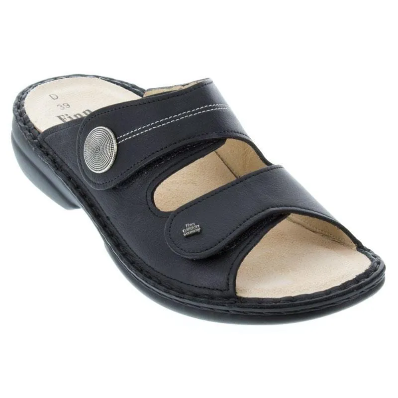 Finn Comfort Women's Sansibar Sandals- Nappaseda Schwarz