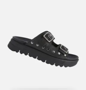 Geox Xand-A Black double buckle sandal