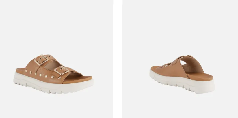 Geox Xand-A Tan double buckle sandal