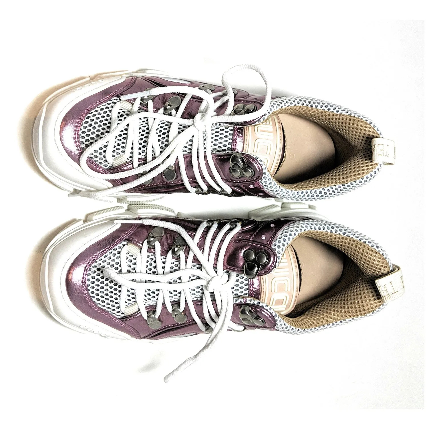 Gucci 2018 Flashtrek Chunky Sneakers with Removable Crystals 36