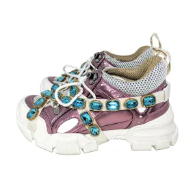 Gucci 2018 Flashtrek Chunky Sneakers with Removable Crystals 36