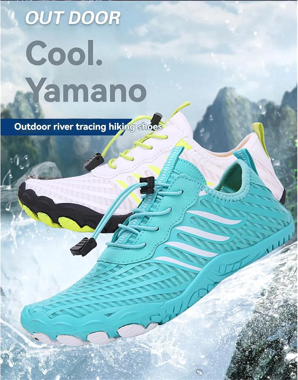 Hiking Barefoot Shoes for Women Men Non-Slip&Wide Toe Box Grounded Footwear,Breathable Waterproof Beach Walking Shoes,Lightweight Adjustable Trail Running Footwear Neuropathy Sneakers Comfort Wear