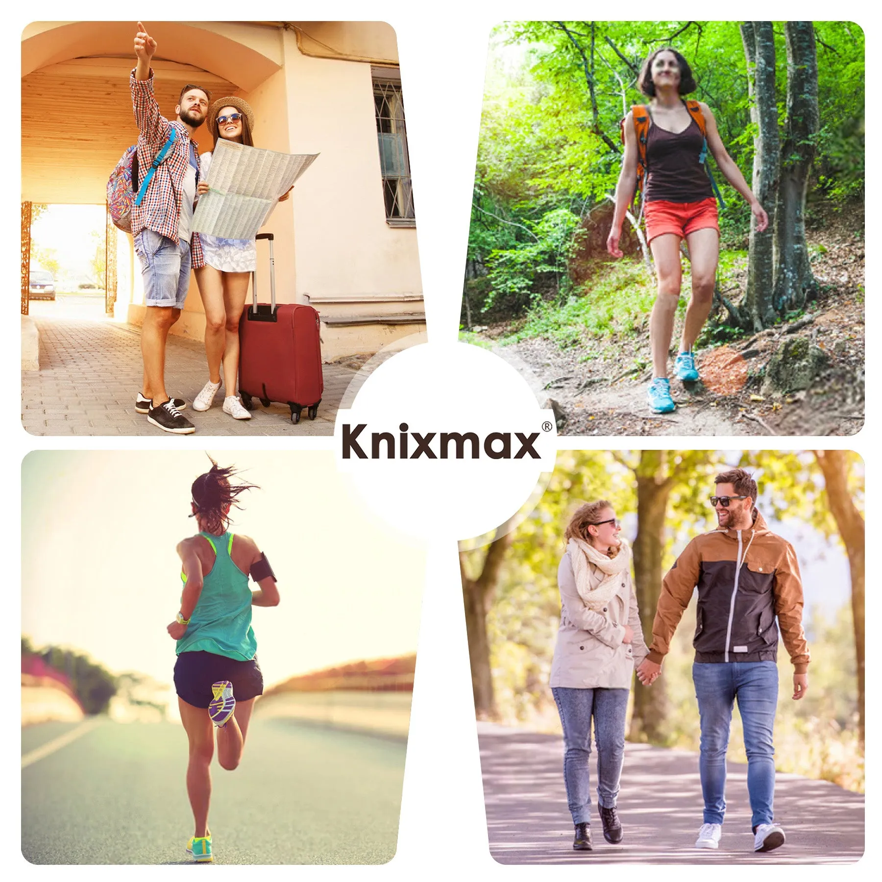 Knixmax Men's Memory Foam Insoles, Navy, for Athletic Shoes & Sneakers