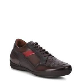 L27AVTS - Cuadra tobacco casual fashion ostrich sneakers for men