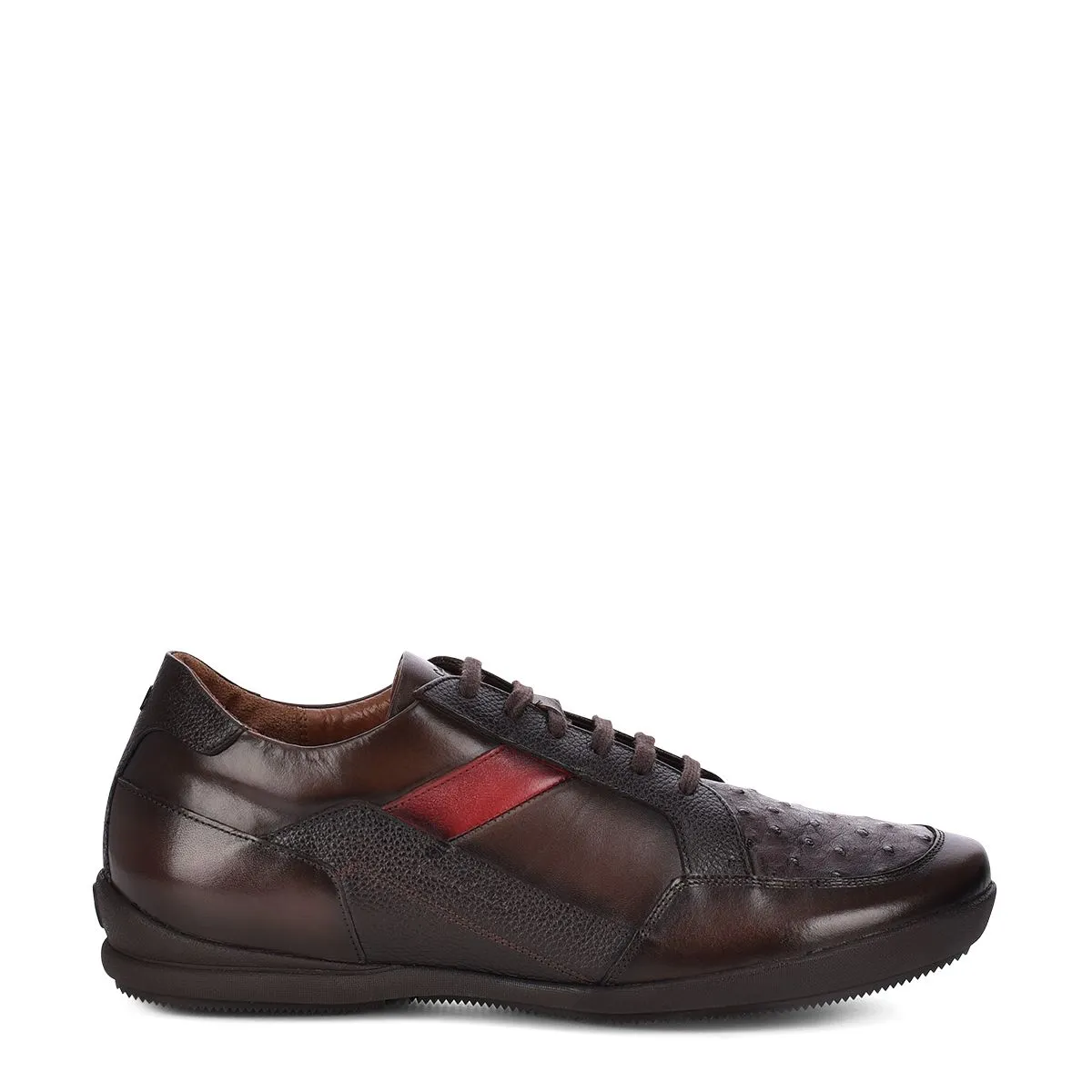 L27AVTS - Cuadra tobacco casual fashion ostrich sneakers for men