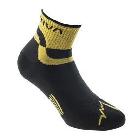 LA SPORTIVA TRAIL RUNNING SOCKS CALZE BASSE TECNICHE E TRASPIRANTI DA TRAIL RUNNING - COLORE: BLACK/YELLOW