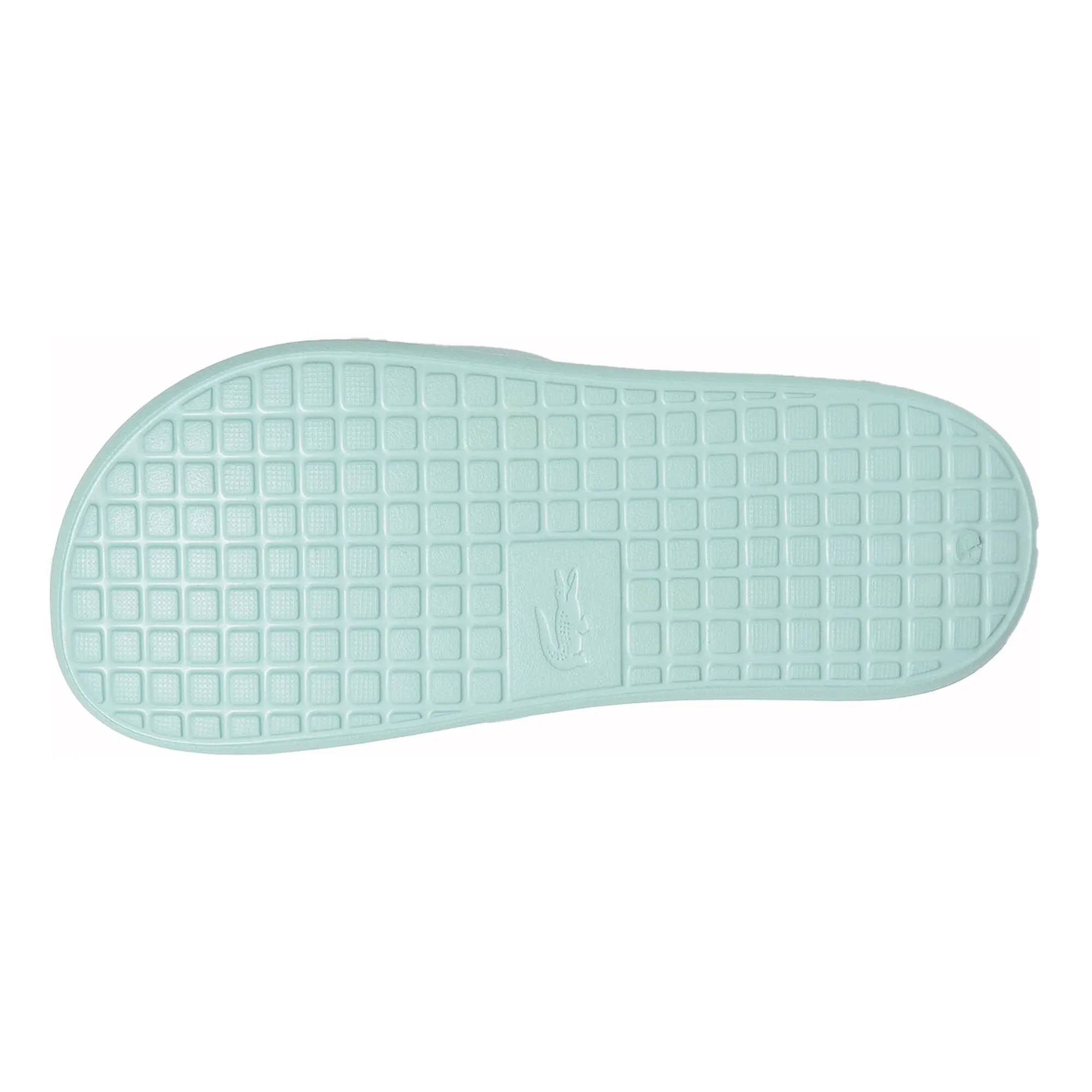 Lacoste Women's Croco 1.0 Synthetic Slides Sandal, Blue