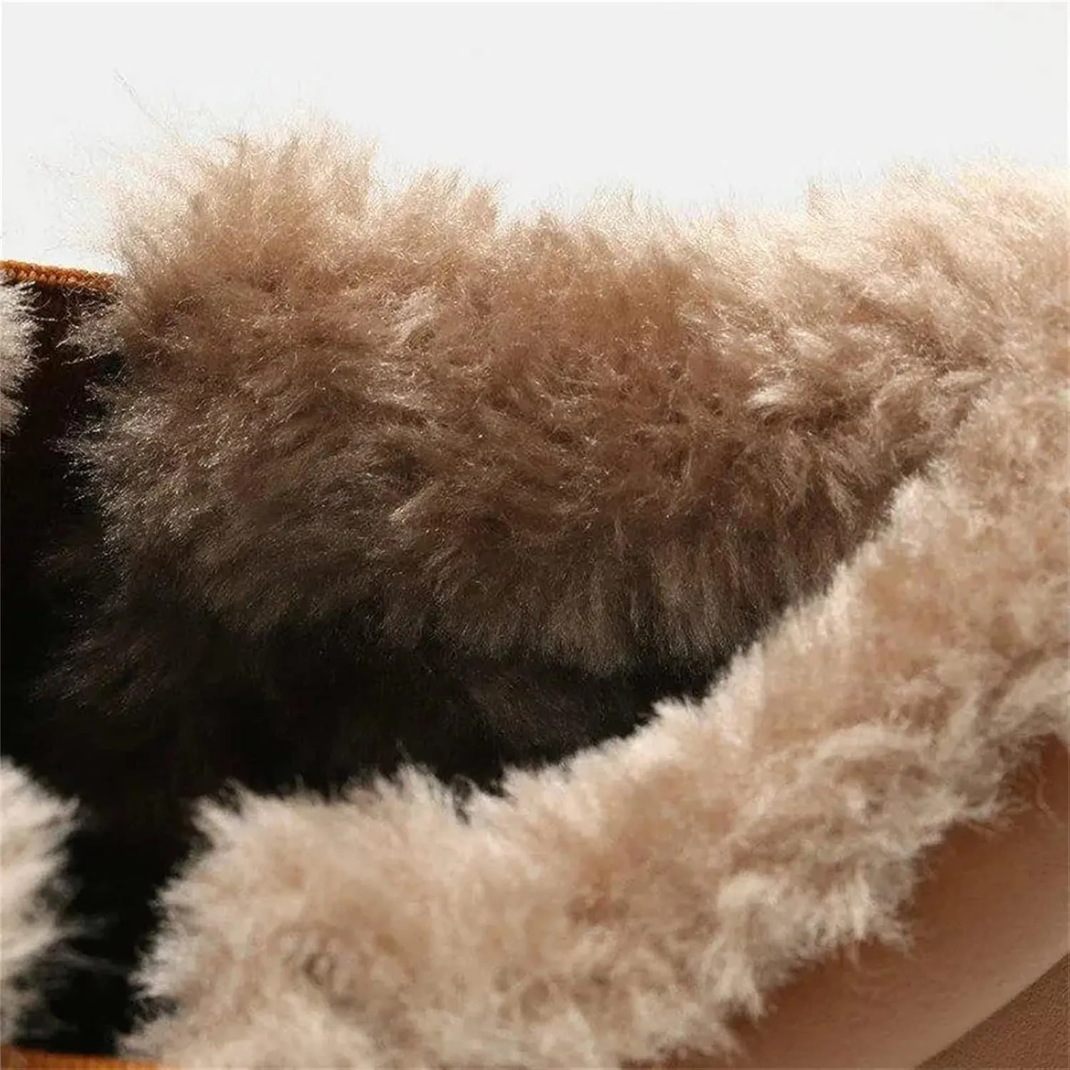 Ladmiple Snow Boots For Women Wide Faux Fur Lined Slip On Winter Warm Ankle Booties Fashion Thickening Outdoor Walking Shoes