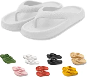 LELEBEAR Cloudies Flip Flops for Women, Cozislides Super Soft Pillow Flip Flops Summer Beach Non-slip Thick Cloud Slides