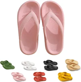 LELEBEAR Cloudies Flip Flops for Women, Cozislides Super Soft Pillow Flip Flops Summer Beach Non-slip Thick Cloud Slides