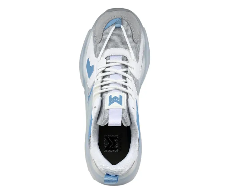 Mazino Stellar Urban Chunky Sneakers Men’s White Blue Mesh