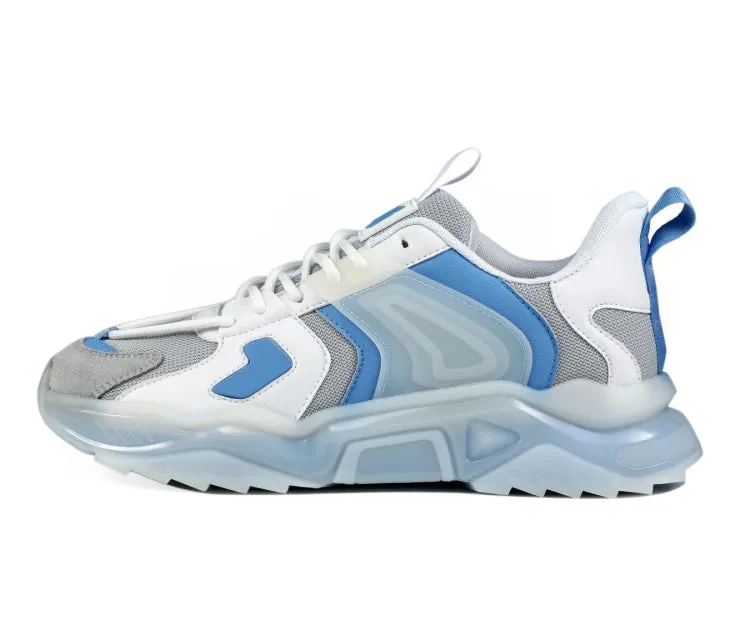 Mazino Stellar Urban Chunky Sneakers Men’s White Blue Mesh