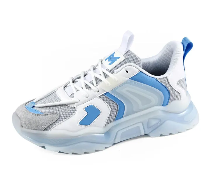 Mazino Stellar Urban Chunky Sneakers Men’s White Blue Mesh