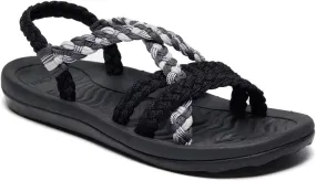 MEGNYA Women's Comfortable Walking Sandals with Arch Support, Athletic Hiking Sandals with Handmade Straps, Outdoor Soft Water Sandals for Beach Poolside Travel Camping
