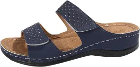 Orthopedic Sandals for Women Comfortable Dressy Flats Sandals Casual Embroidered Vintage Slippers Open toe Walking Sandal Lightweight Breathable Outdoor Shoes with Arch Support