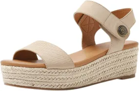 Platform Sandals for Women Summer Open Toe Non Slip Flatform Sandals Dressy Casual Buckle Ankle Strap Slides Sandal for All Occasions: Casual, Work, Party