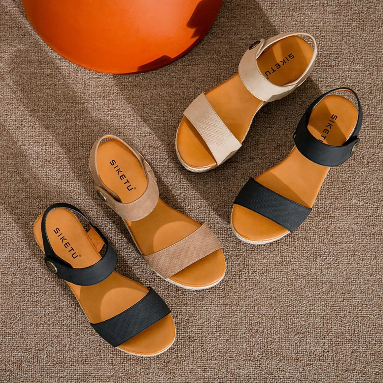 Platform Sandals for Women Summer Open Toe Non Slip Flatform Sandals Dressy Casual Buckle Ankle Strap Slides Sandal for All Occasions: Casual, Work, Party