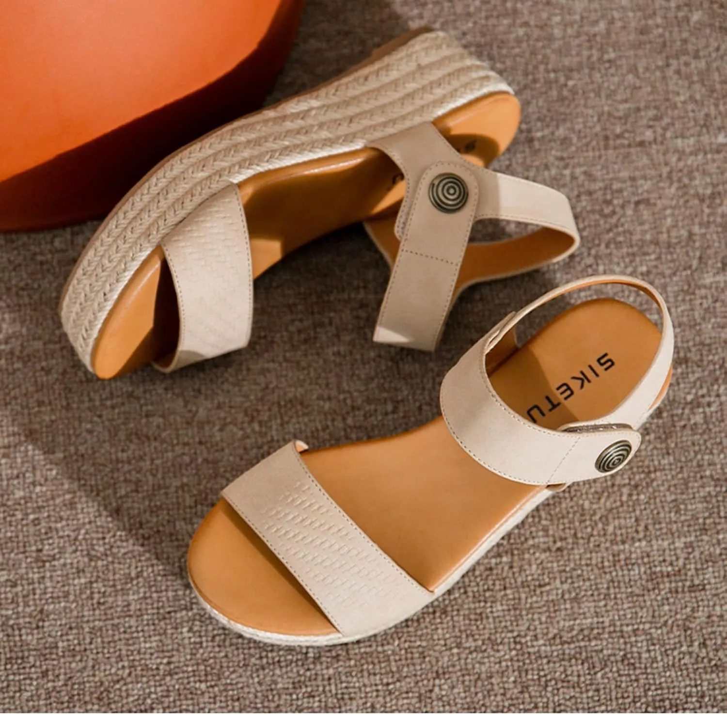 Platform Sandals for Women Summer Open Toe Non Slip Flatform Sandals Dressy Casual Buckle Ankle Strap Slides Sandal for All Occasions: Casual, Work, Party