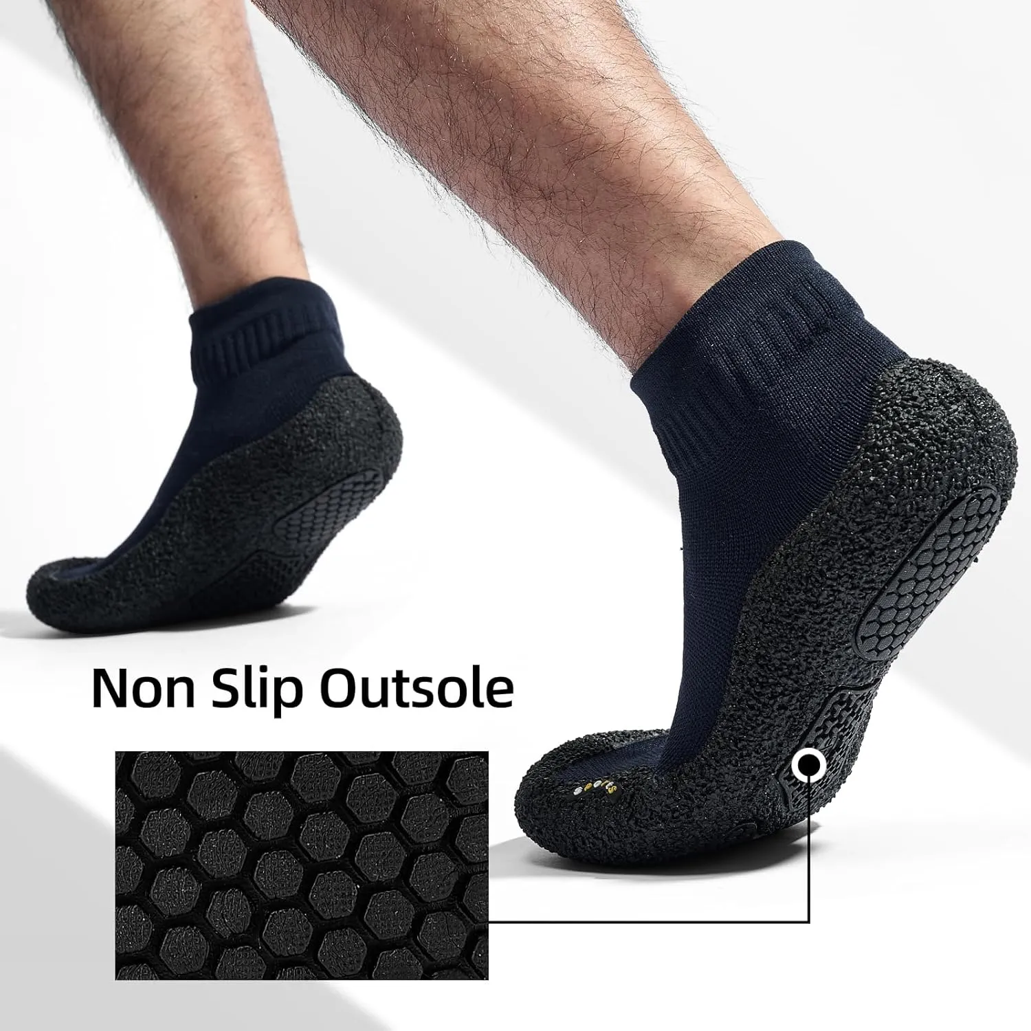 PPQ Mens Womens Minimalist Barefoot Sock Shoes Ultra Portable Non Slip Multi-Purpose Water Footwear Lightweight Comfort