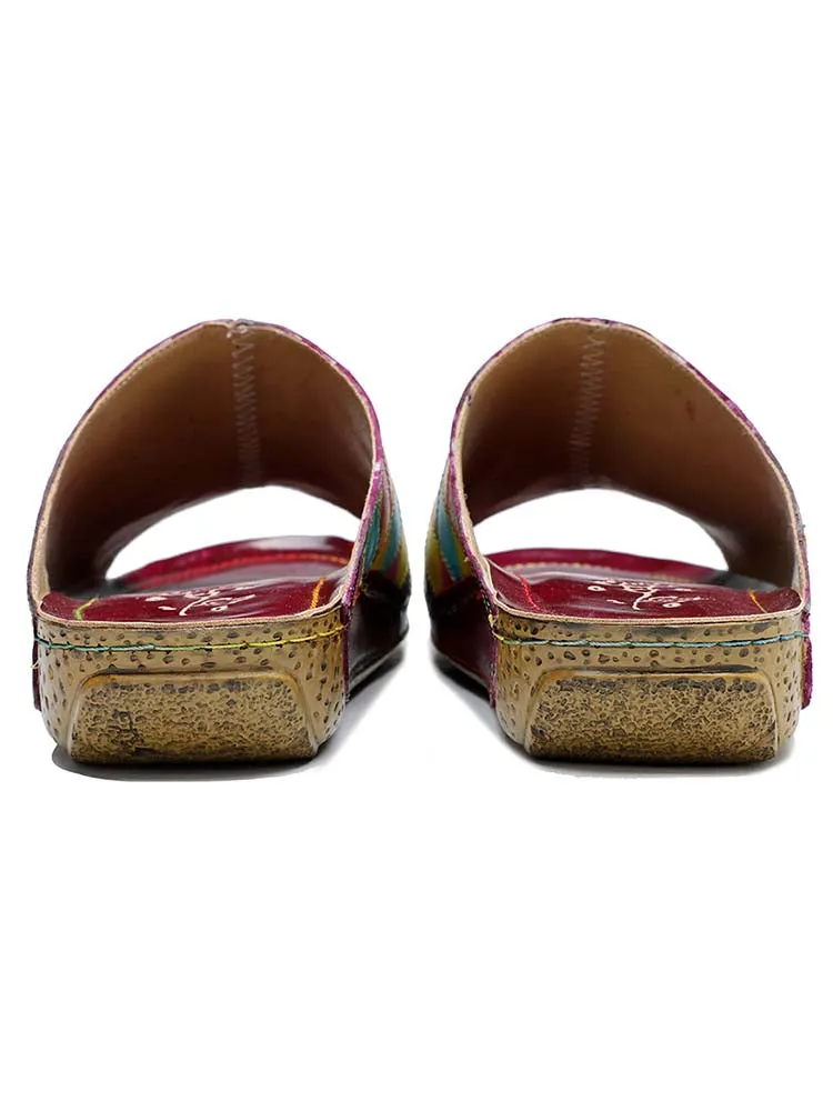Retro Handmade Plaid Slippers