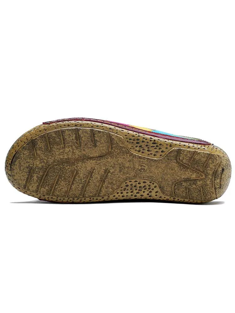 Retro Handmade Plaid Slippers