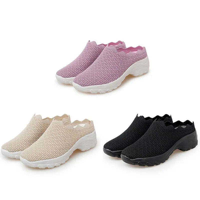Stroll in Comfort with Owlkay Lazy Wavy Breathable Slip-On Walking Shoes