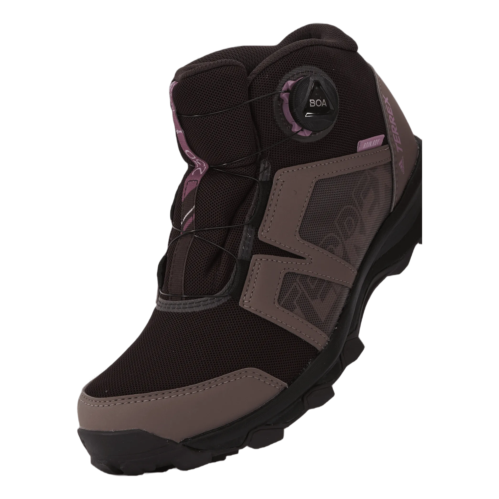 Terrex Agravic Boa Mid RAIN.RDY Hiking Shoes Shadow Maroon / Matt Purple Met. / Wonder Red