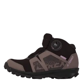 Terrex Agravic Boa Mid RAIN.RDY Hiking Shoes Shadow Maroon / Matt Purple Met. / Wonder Red