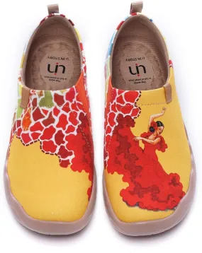 UIN Women's Casual Urban Travel Painted Walking Slip On Lightweight Comfortable Canvas Fashion Sneakers Viva la Vida (38)