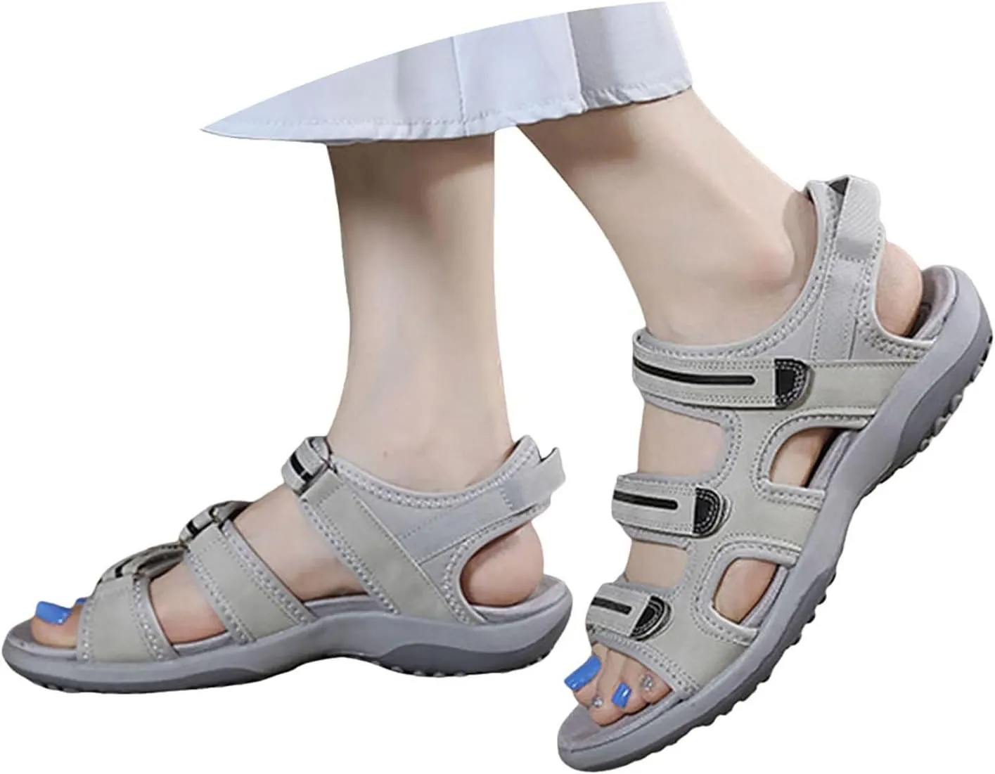 Walking Sandals Women Comfort Ankle Strap Casual Athletic Shoes with Arch Support for Beach Vacation Casual Camping Hiking