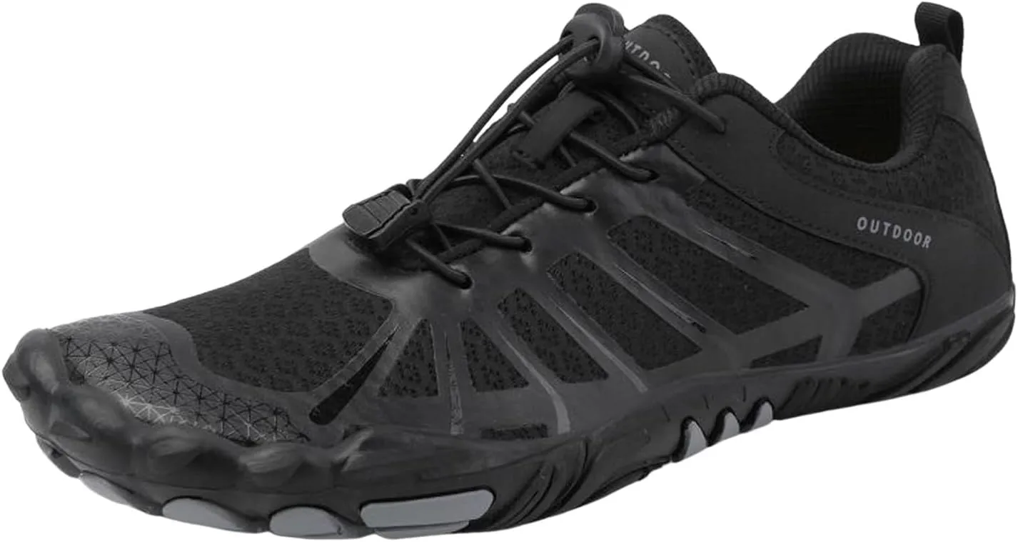 Water Shoes for Women Men Barefoot Shoes Non Slip Water Socks Wading Diving Swim Shoe Sand Socks for Beach Volleyball Summer Slip on Hiking Rock Climbing Shoe Indoor Fitness Yoga Footwear D-Black