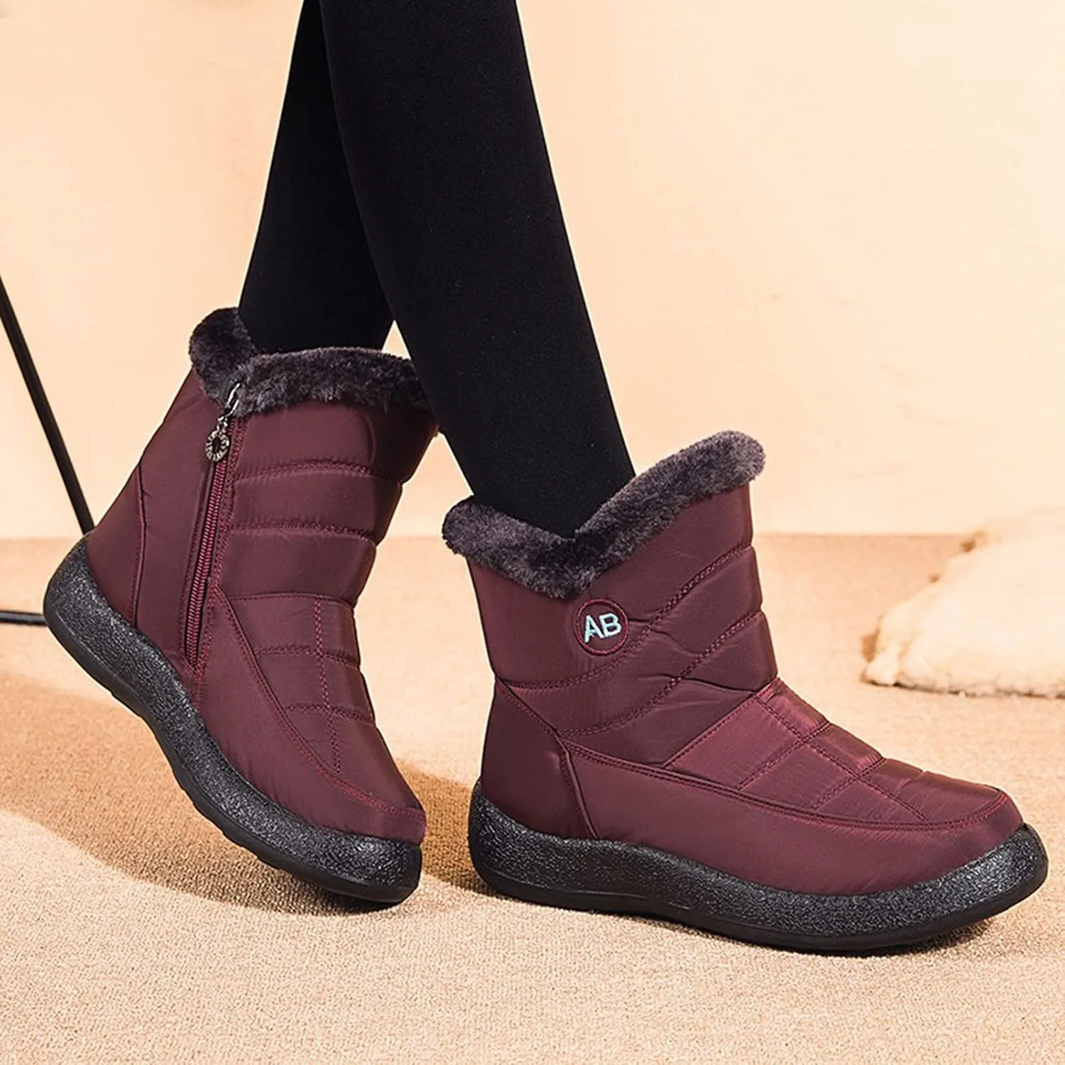 Womens Boots Winter Cute Ladies Premium Warm & Comfy Snow Boots Snow Boots Womens Winter Ankle Boots Ladies Plush Lined Snow Boot Barefoot Shoes Men Mens Booties Winter