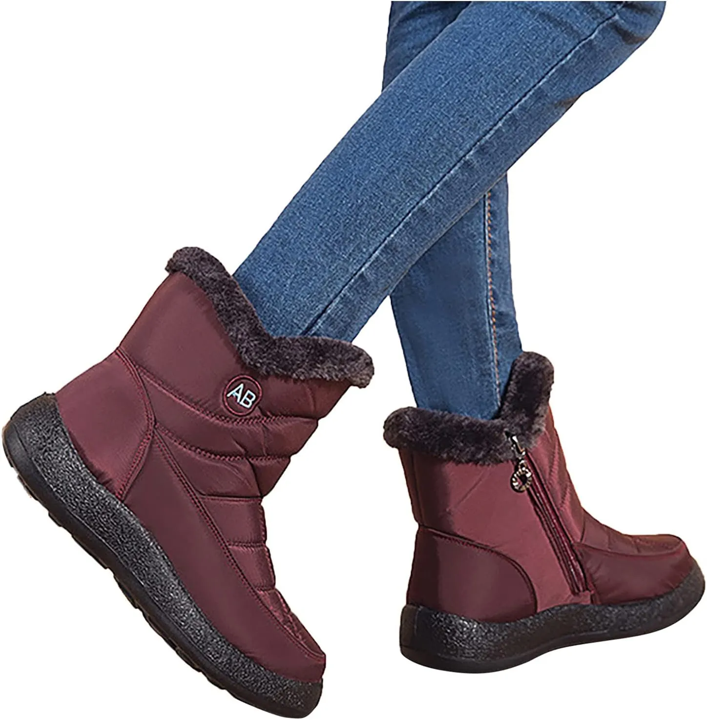 Womens Boots Winter Cute Ladies Premium Warm & Comfy Snow Boots Snow Boots Womens Winter Ankle Boots Ladies Plush Lined Snow Boot Barefoot Shoes Men Mens Booties Winter