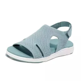 Women's flyknit velcro sport sandals stretchy lightweight outdoor sandals
