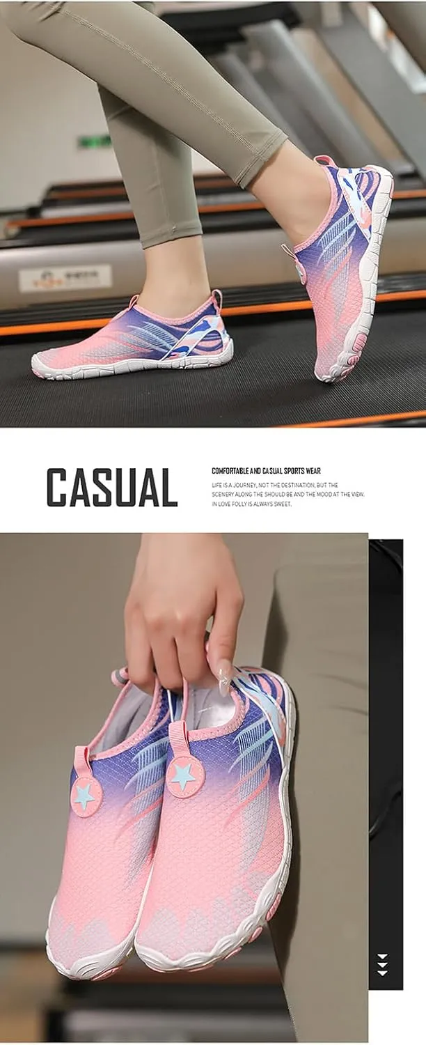 Womens Mens Water Shoes Quick Dry Non Slip Grounded Shoes for Women Men Wide Toe Box Barefoot Shoes Lightweight Breathable Hiking Footwear for Swimming Surfing Riding Climbing Camping Exercising