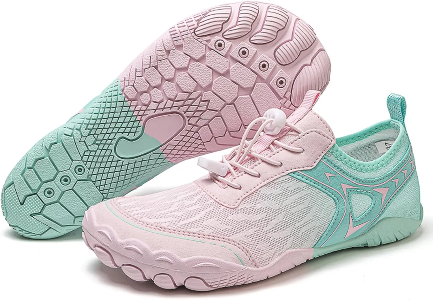 Womens Mens Water Shoes,Healthy & Non-Slip Hike Barefoot Shoes,Lightweight Quick Dry Trail Running Footwear,Outdoor Beach Wide Toe Box Surf Footwear with Adjustable Strap